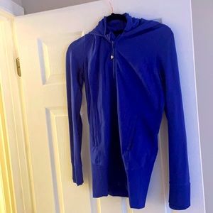 Lululemon hooded long define jacket in Cobalt blue size 6